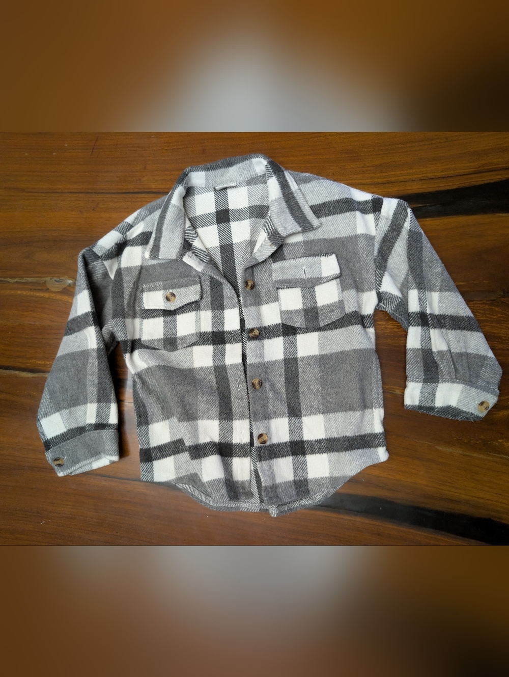 Girls Plaid Shacket
